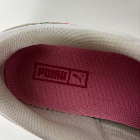Puma Mayze White, Garnet Rose-Vine Embroidery Size 7 Platform Shoes - Picture 13 of 13